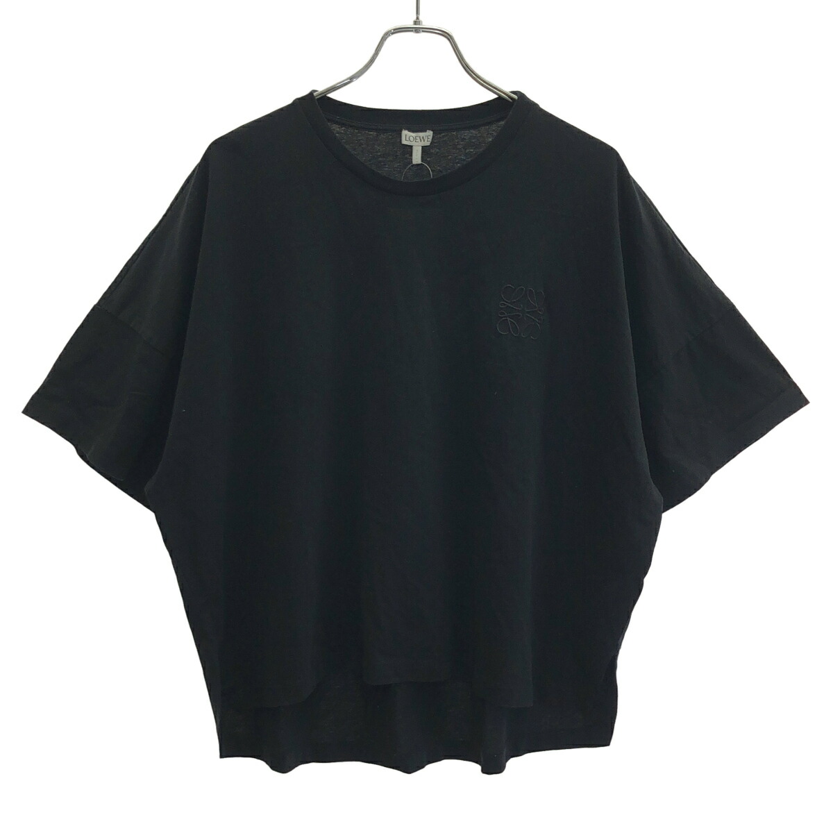 LOEWE ロエベ アナグラムエンブロイダリーワイドプルオーバー S359341XA4 黒いこと M 【中古】 ITZLIHLEOOU8