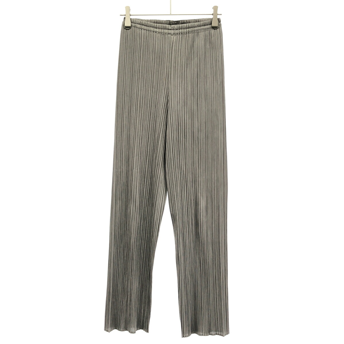 PLEATS PLEASE ISSEY MIYAKE 筋目プリーズ イッセイミヤケ プリーツイージーパンツ PP04-JF609 薄墨色 2 【中古】 ITKA7QKOC87C