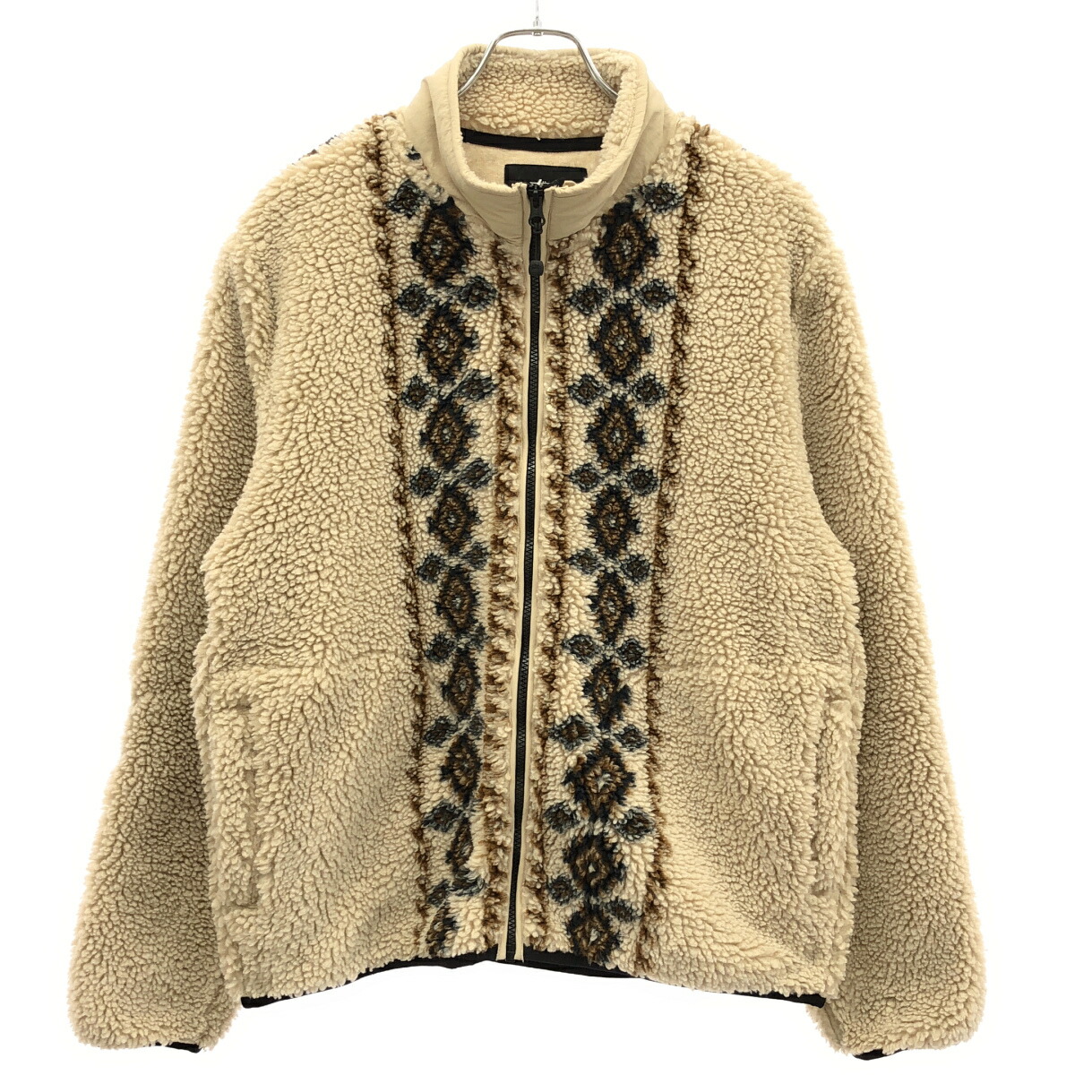 Stussy×NOMA t.d ステューシー ノーマティーディー ボアフリースジャケット  ベージュ M 【中古】 ITS8LM8CQ2SK