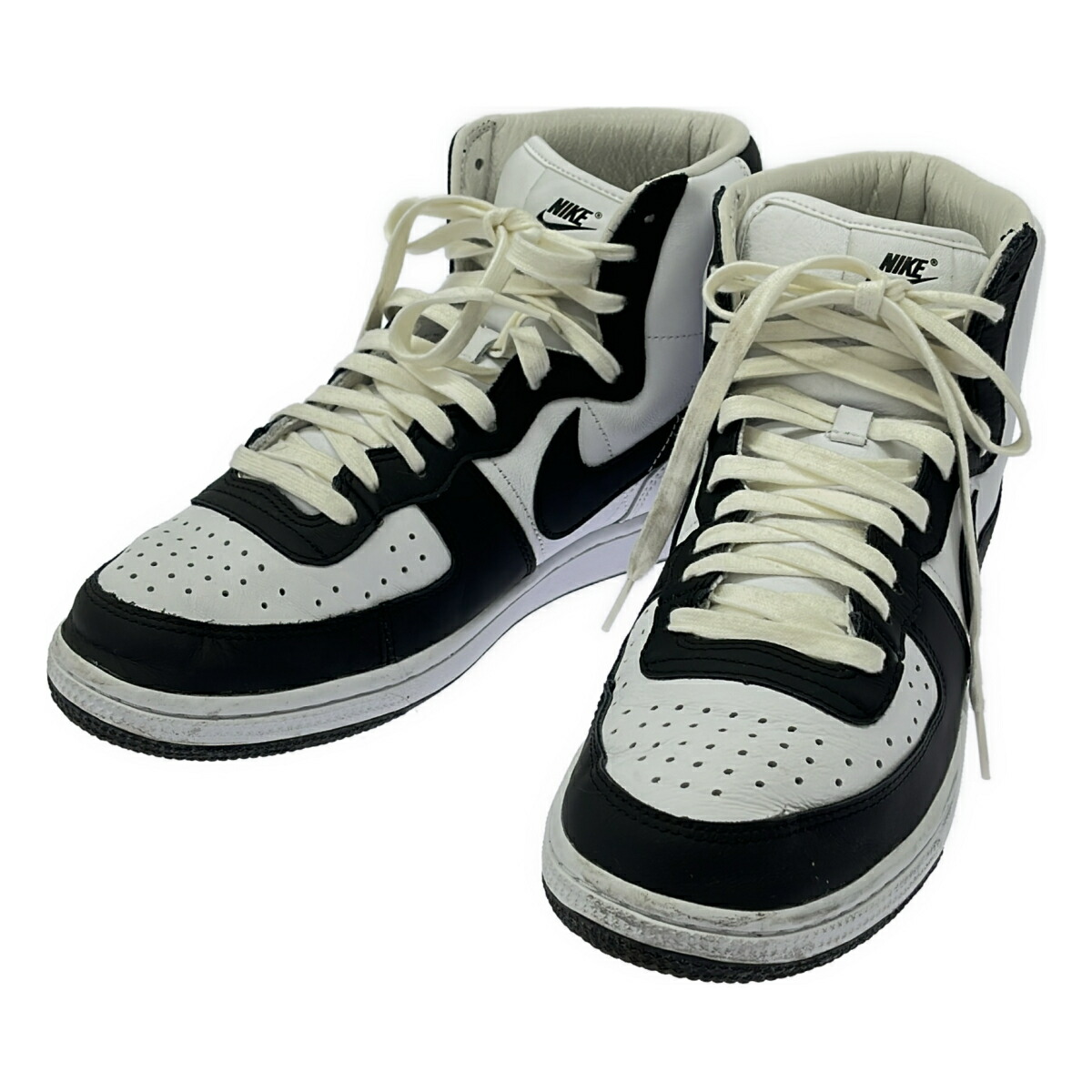 NIKE COMME des GARCONS HOMME PLUS ナイキ コムデギャルソンオムプリュス TERMINATOR HIGH SP CDG スニーカー FD4159-101 黒いこと 白いこと 28糎 【中古】 ITGHIERI748M