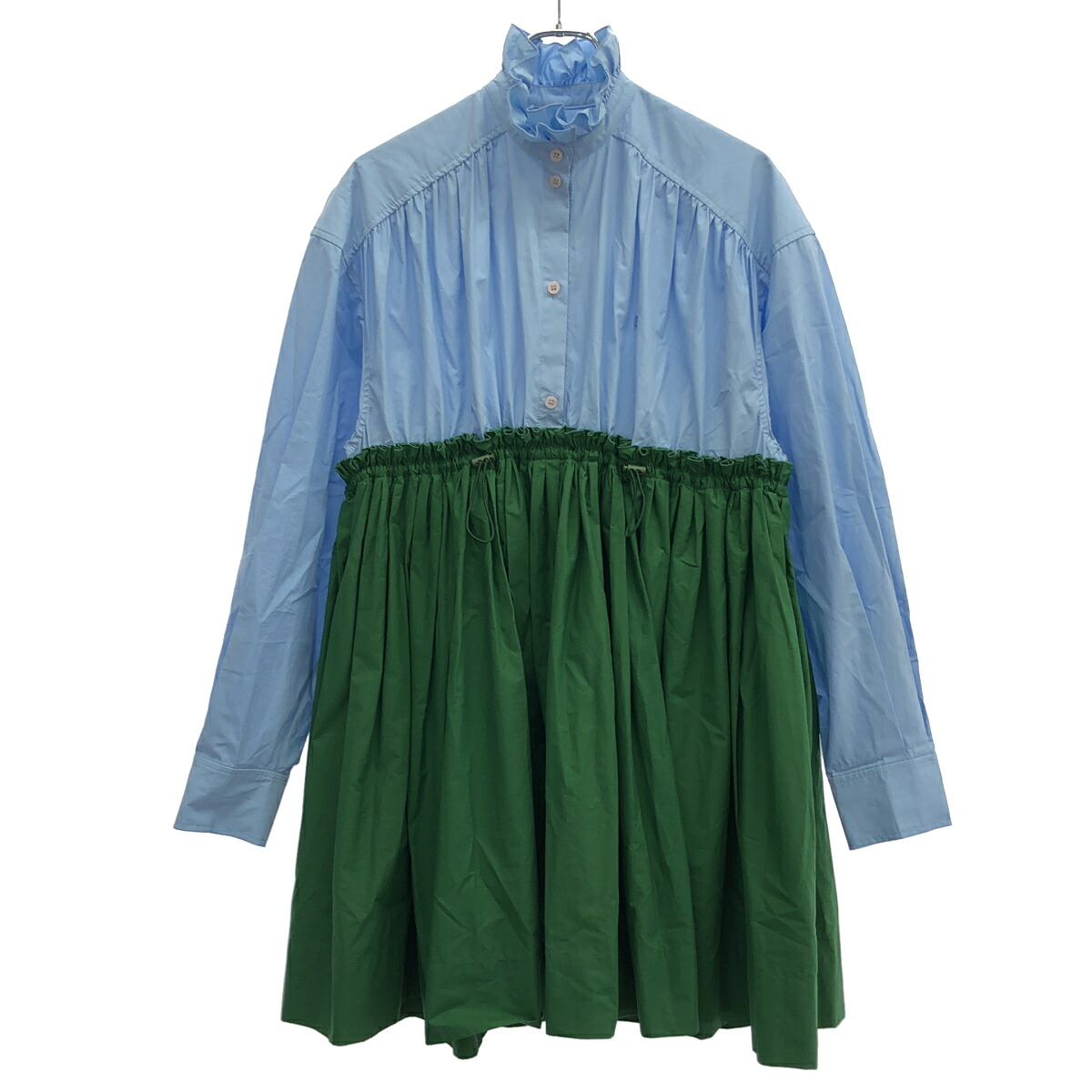 Pushbutton うしろ押し名取り草 19AW 衣装 19-040-410-0012 青色 緑であること S 【中古】 ITYPLJKZP65K