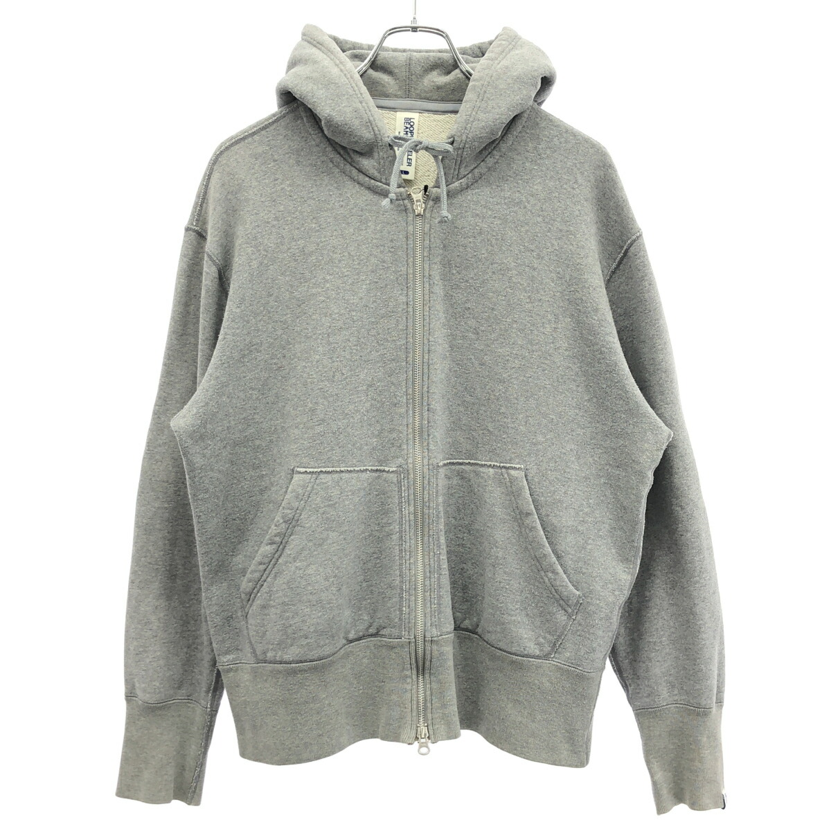LOOPWHEELER ループウィラー BEAMS PLUS別注 ジップアップパーカー  薄墨色 L 【中古】 ITCRCCJZAHDE