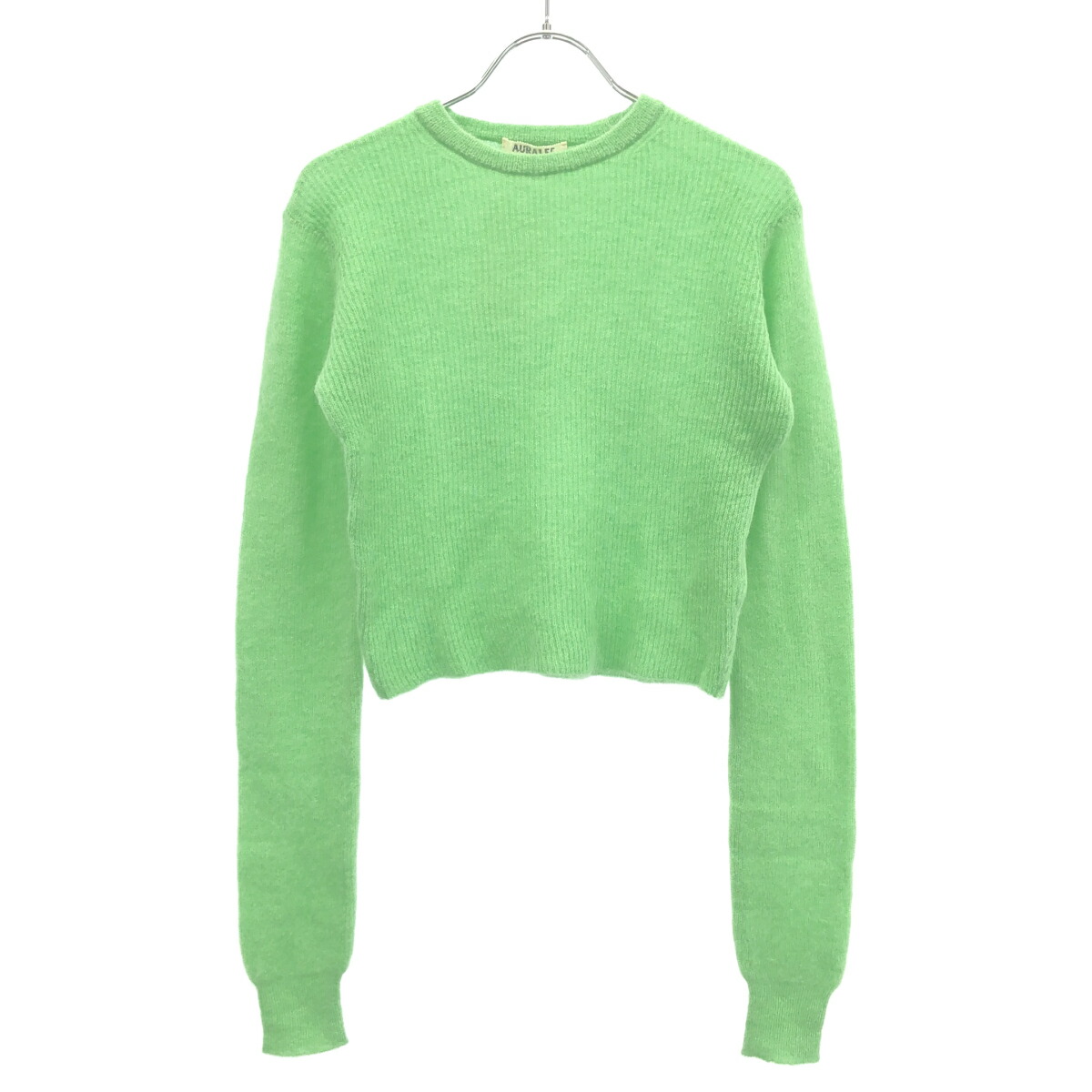 AURALEE オーラリー 24AW BABY SURI ALPACA SHEER KNIT P/O 編み物プルオーバー A24AP03AK 緑であること 0 【中古】 ITAZGYSD20XS