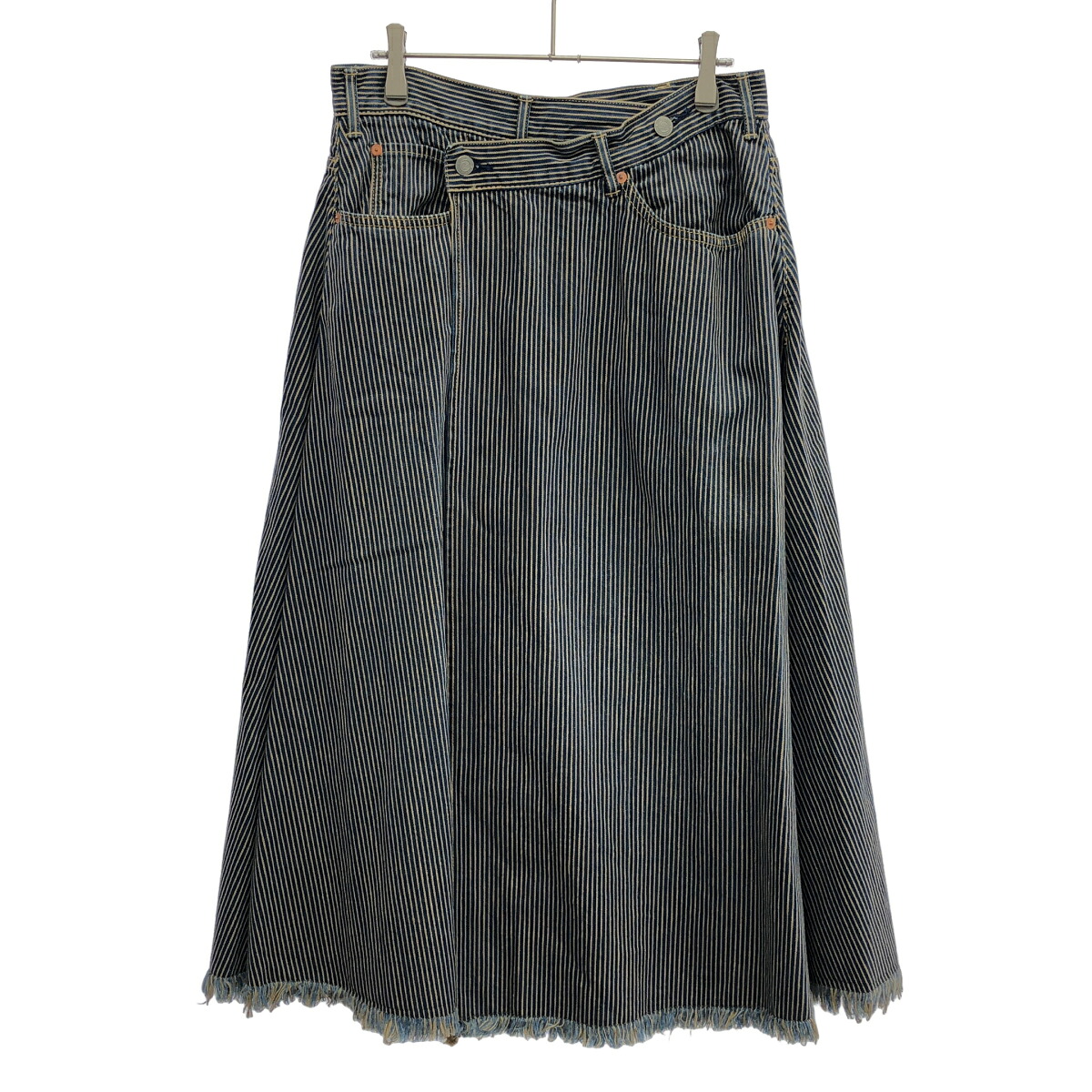 45R フォーティファイブアール 大麦デニムのクロスオーバースカート 50540062 ネイビー 3 【中古】 ITIU0RDY52IA|MODESCAPE 店