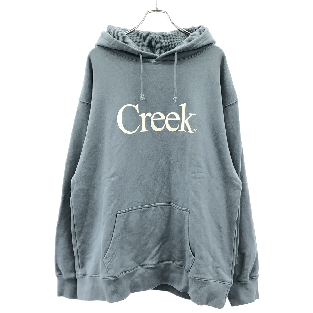 Creek Angler’s Device 細流 アングラーズ デバイス Logo Pullover Hoodie Light Blue ロゴプリントパーカー  青色 XL 【中古】 ITBTMQFU177I