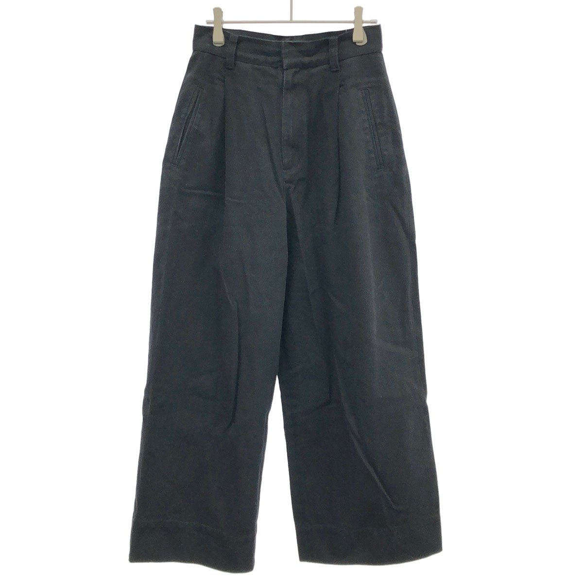 TODAYFUL トゥデイフル タックワイドデニムパンツ 12420709 黒いこと 38 【中古】 ITEM1U6DEQKC