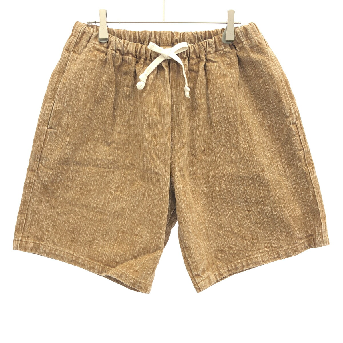 KENNETH FIELD ケネスフィールド 21SS BEAMS PLUS別注 EZ SHORTS KAKISHIBU DENIM デニムイージーショートパンツ  赤銅色 M 【中古】 ITKNP150R9ZX
