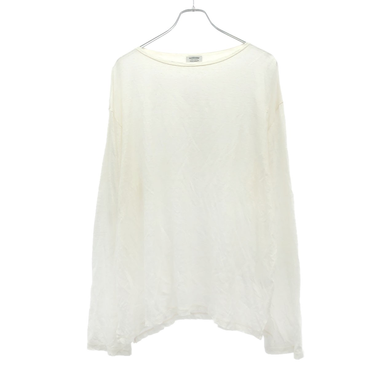 MAATEE＆SONS マーティーアンドサンズ 25SS LINEN L/S BOAT NECK TEE リネンボートネックカットソー MT5103-0813 白いこと 2 【中古】 IT61ALWI0TBC