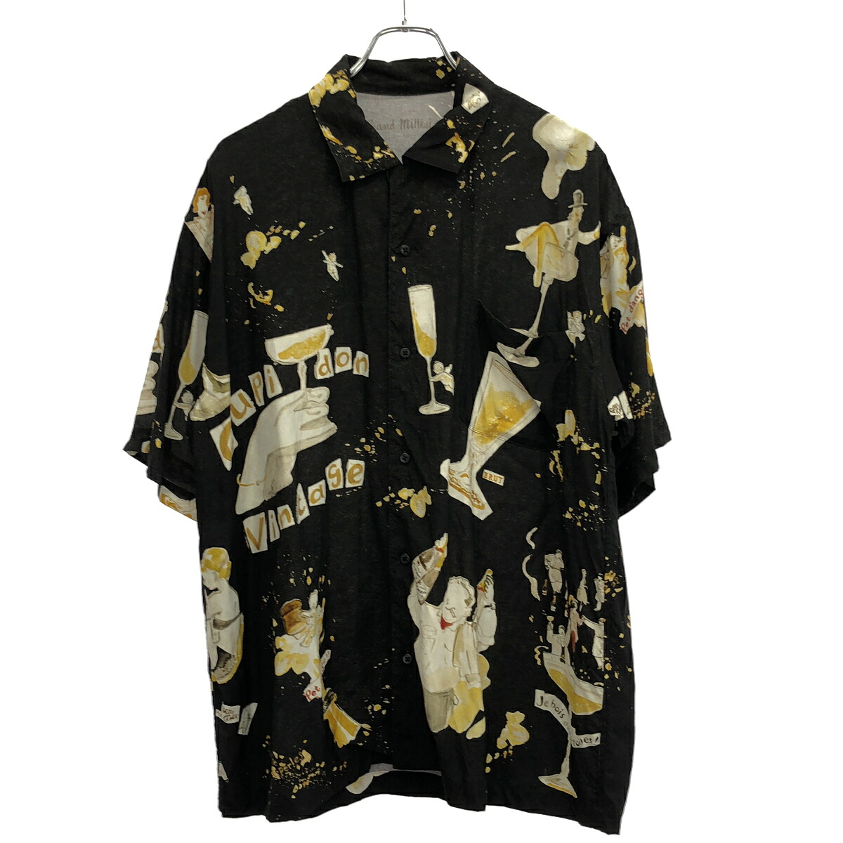Porter Classic ボーイ古典派音楽 24SS ALOHA SHIRT CUPIDON アロハシャツキューピッド  黒いこと M 【中古】 ITZS7XP7RZLW