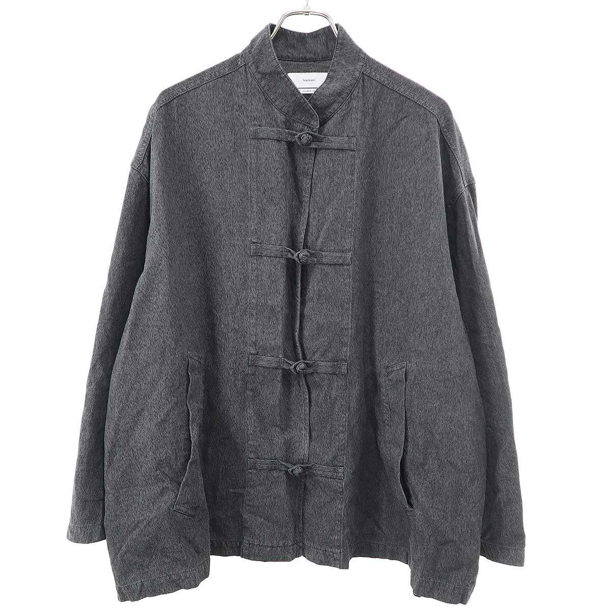 Graphpaper グラフ記録調査報告 26SS Sulfur Dyed Gabardine Kung-Fu Jacket カンフージャケット GM261-30200 薄墨色 1 【中古】 ITMK09WYV8IK
