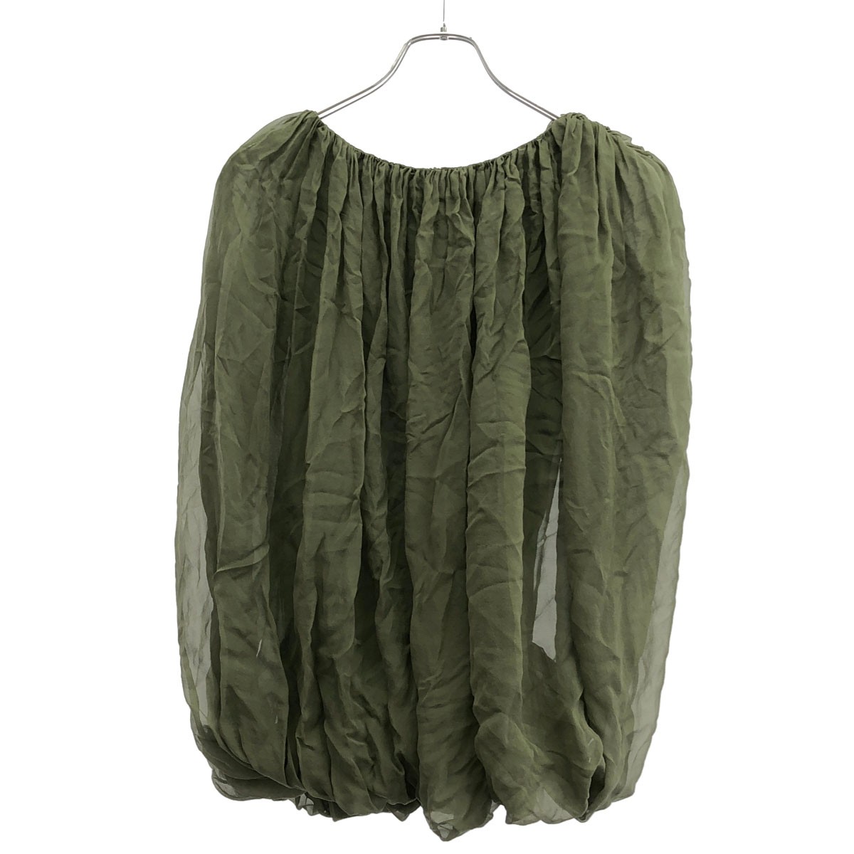Rick Owens リックオウエンス 23SS シルクシフォントップス RP01C5137-S 緑であること 38 【中古】 IT5OYKF8W4F0
