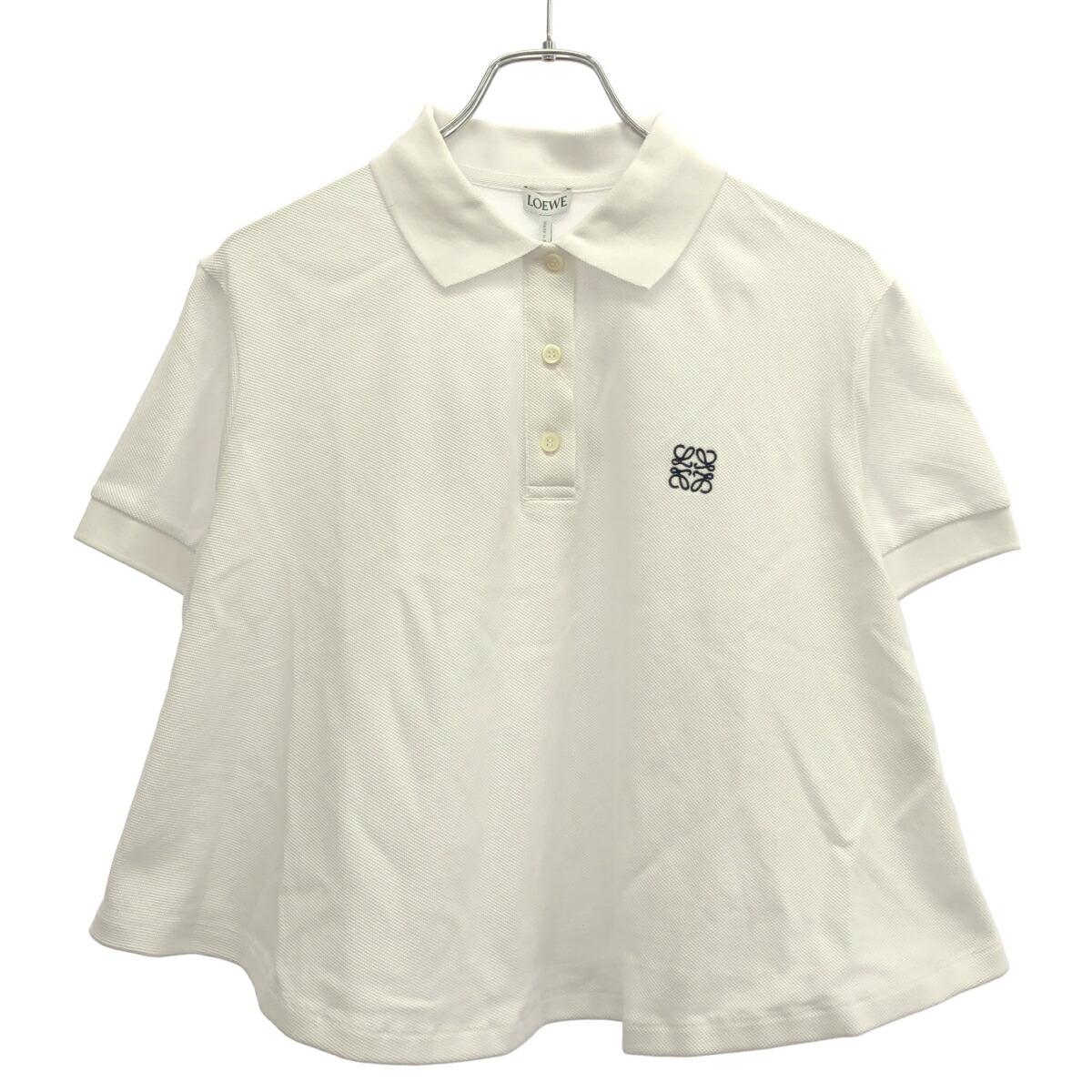 LOEWE ロエベ アナ瓦 トラペーズポロシャツ S359Y23XAI 白いこと L 【中古】 ITWBEDCXFM1V