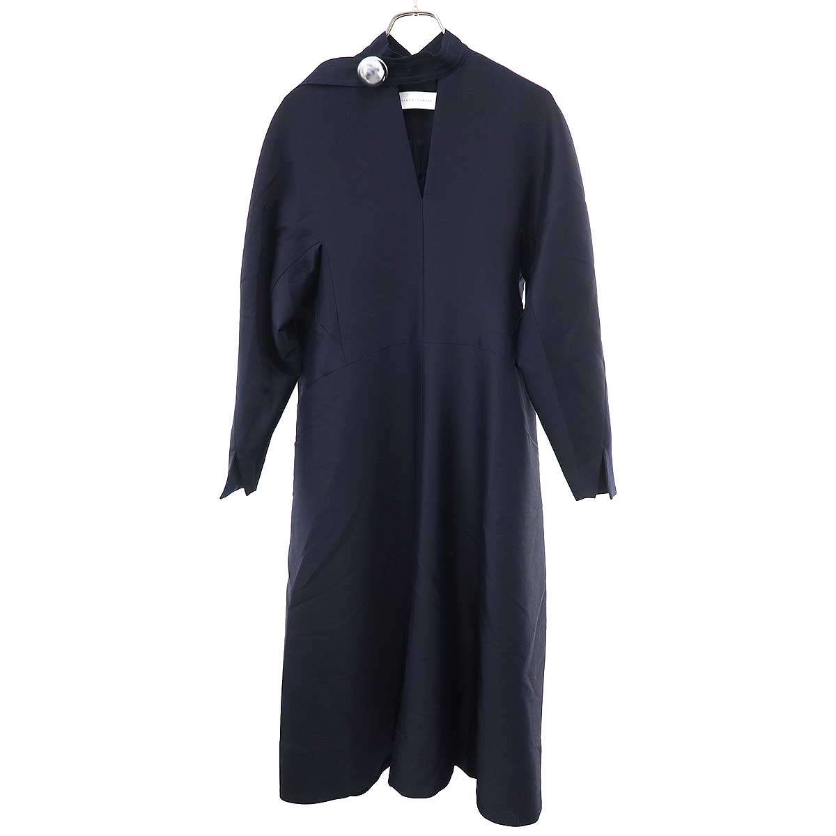 HARUNOBUMURATA ハルノブムラタ ELIANA ROUND SHAPED VOLUME DRESS エリアナ 衣装 HW21W411-STY02 米国海軍 36 【中古】 IT41UJWTW5G8