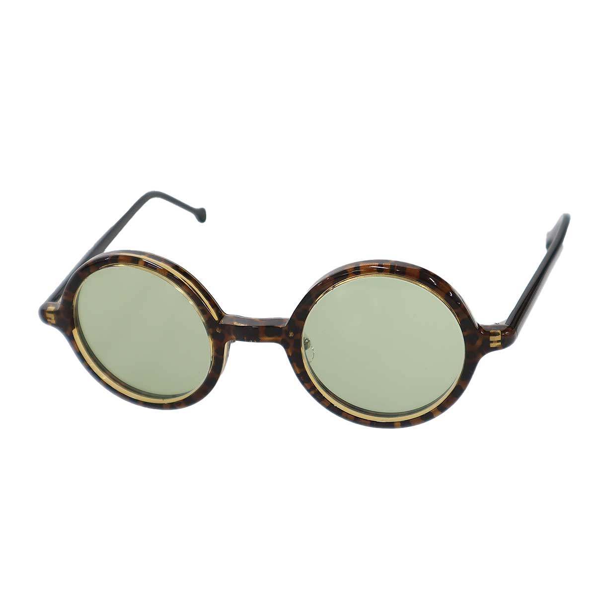 白山メガネ ROUND classic ラウンド黒眼鏡  赤銅色×黒いこと  【中古】 IT78EZAD4J1O