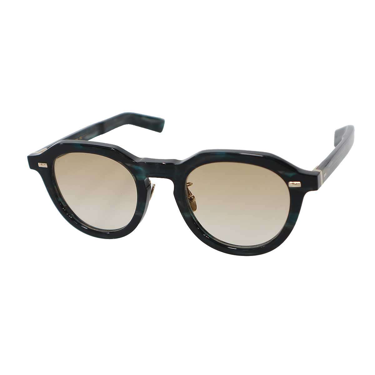 MR.GENTLEMAN 旦那士君子 LEO アイウェア 黒眼鏡  緑であることビー玉 48□23-147 【中古】 ITPXSOHS3NH0