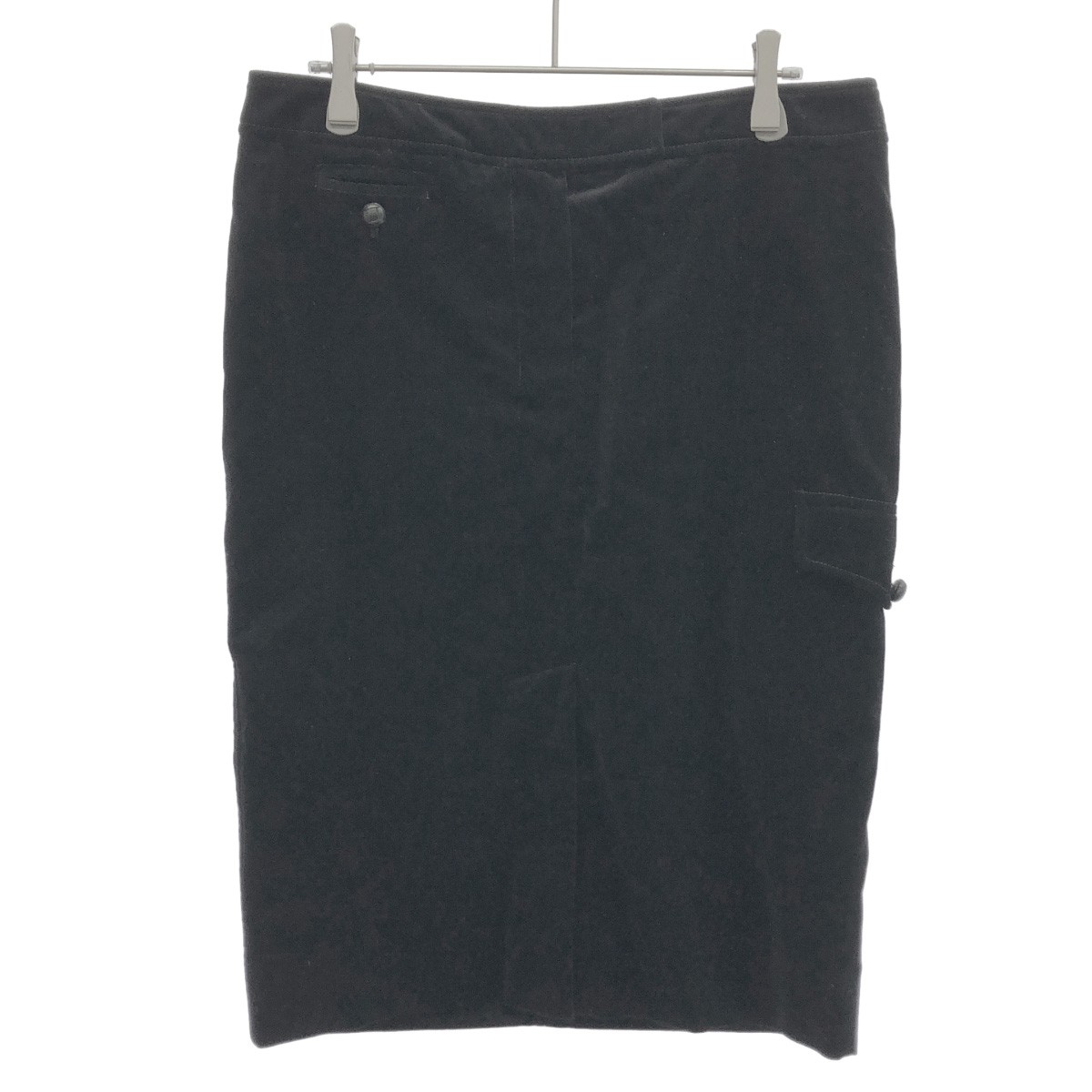 YVES SAINT LAURENT rive gauche イヴサンローラン リヴゴーシュ 2004AW 天鵝絨スコート 131112 YK152 黒いこと【中古】 ITDYZQ29Z0QS