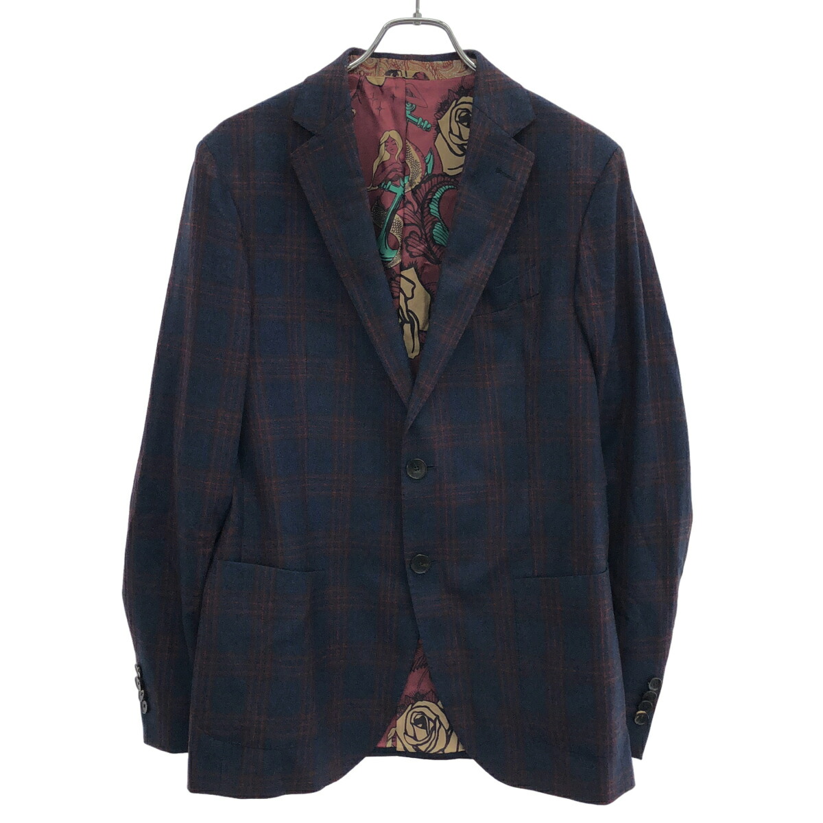 ETRO エトロ 22AW 羊毛読み合わせる2Bテーラードジャケット\u0026スラックスズボン下 セットアップ背広 222-1A201-0028 米国海軍×赤いこと 48 【中古】 ITNKCIGKDQ6S