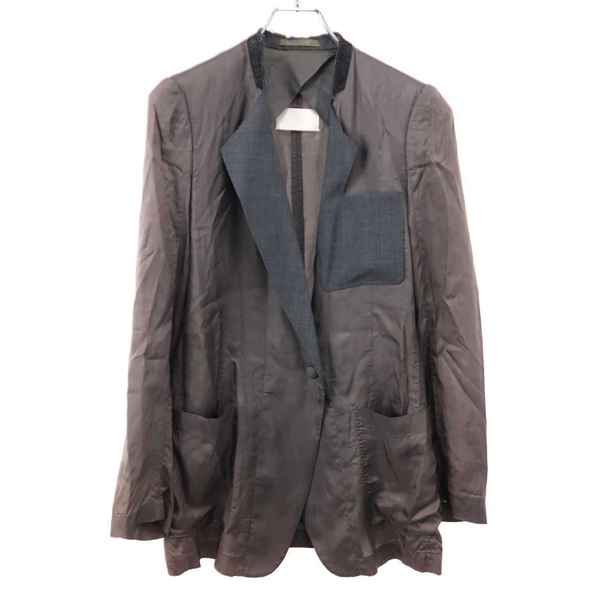 Maison Martin Margiela 住み家 マルタン マルジェラ 2003SS インサイドアウトテーラードジャケット  薄墨色 38 【中古】 ITTEDD3YDF64