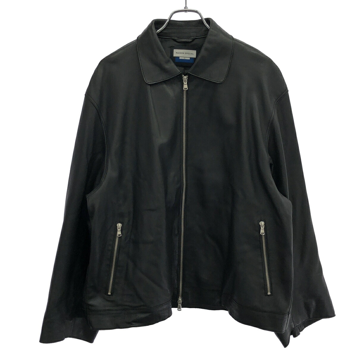MAISON SPECIAL メゾンスペシャル レザー プライムオーバー シングルライダース ジャケット 11222211206 ブラック 1 【中古】 ITRRLKXU1CNI｜MODESCAPE 店