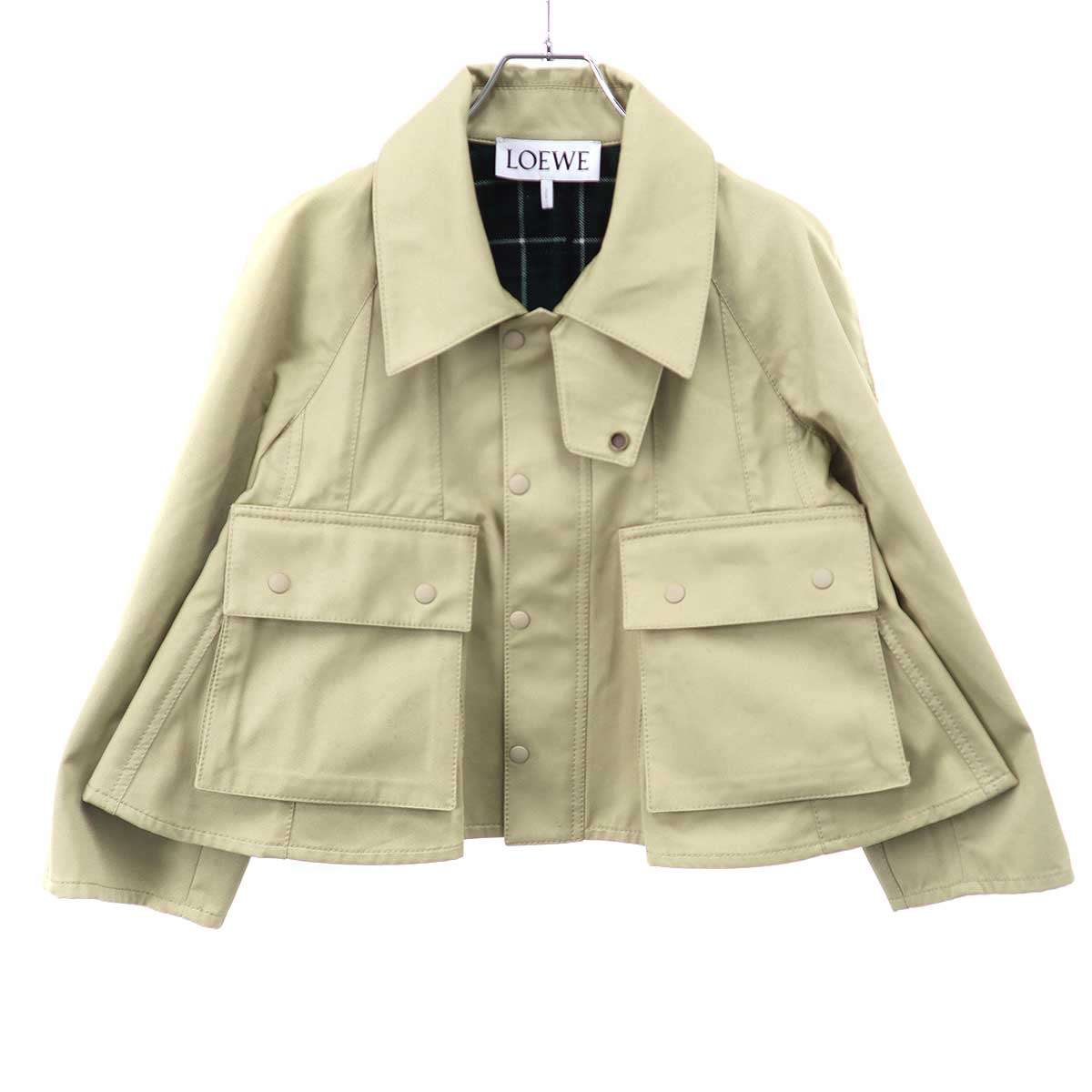 LOEWE ロエベ 24AW Trapeze Jacket トラペーズ 上衣 S359Y01XBT ベージュ 34 【中古】 IT8Q1VPSP5VW