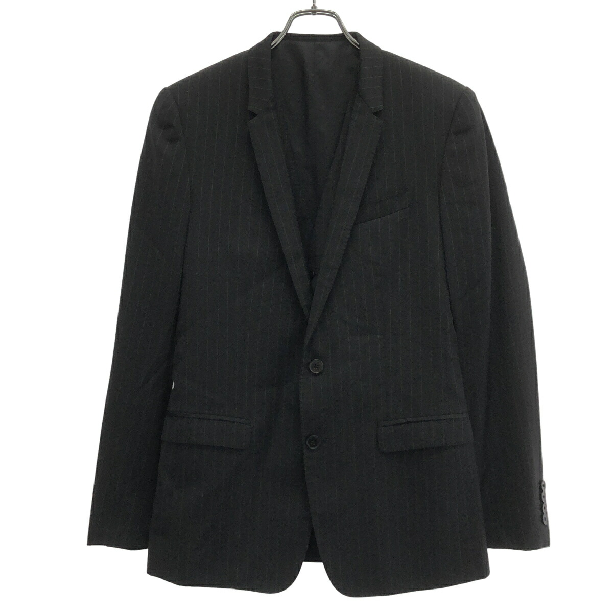 DOLCE&GABBANA ドルチェ＆ガッバーナ GOLD 3ピース ピンストライプセットアップスーツ G1UDMT チャコール系 46 【中古】 ITW1BXJ6QJAB｜MODESCAPE 店