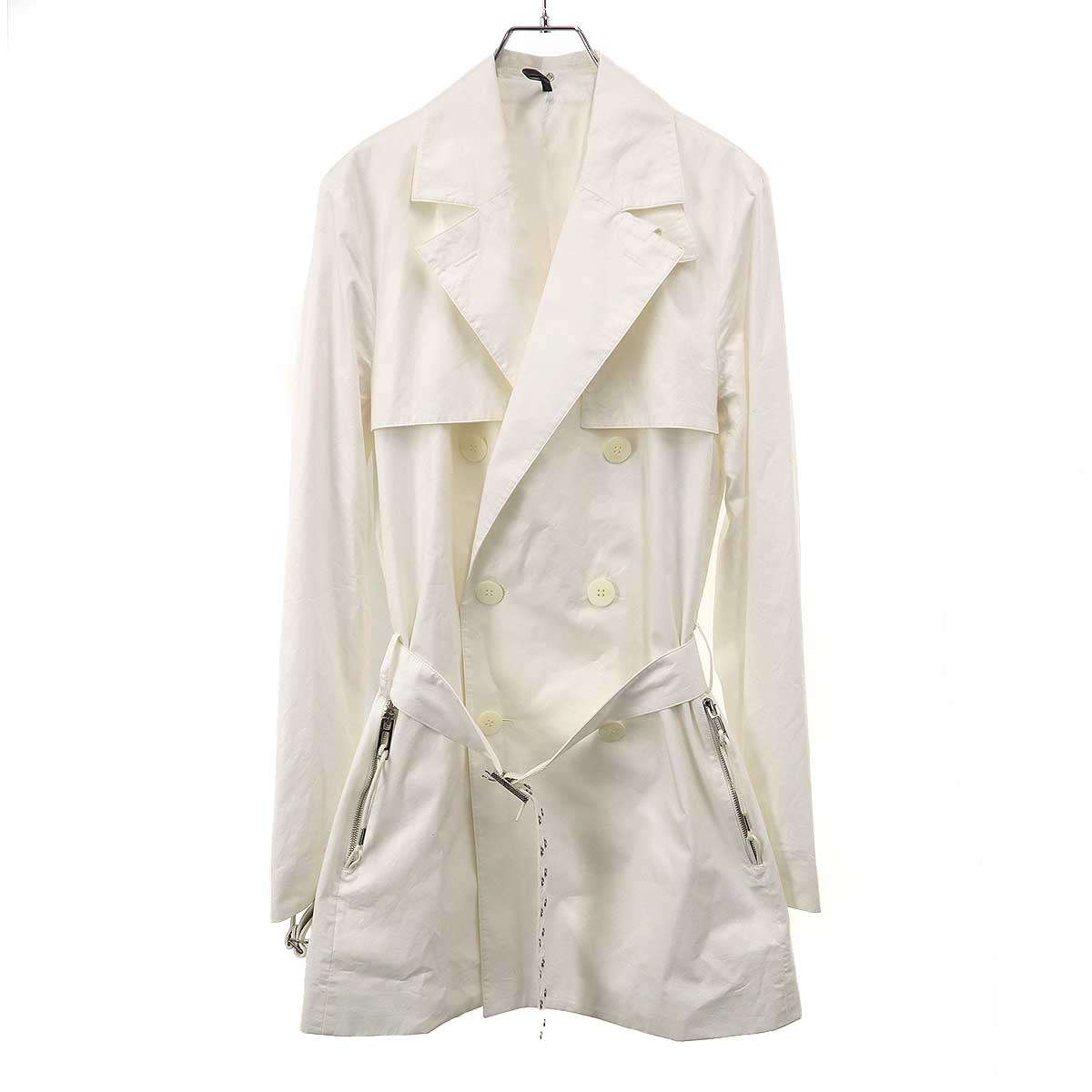 Dior HOMME ディオールオム 2004SS トレンチコート ホワイト 44 【中古】 ITIXE4I1X29A｜MODESCAPE 店