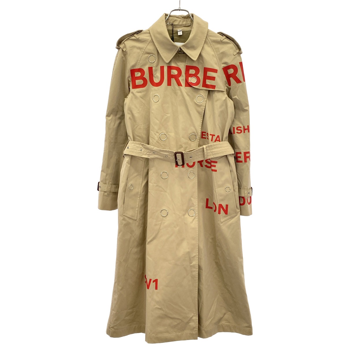 BURBERRY バーバリー ホースフェリープリントトレンチコート 8013694 ベージュ 42 【中古】 ITNL47IUNVW0|MODESCAPE 店