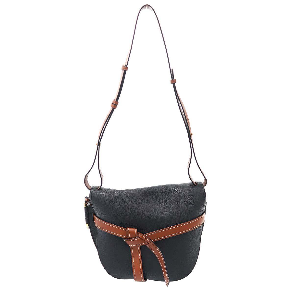 LOEWE ロエベ Gate Bag Small スモール ゲートショールダーバッグ  黒いこと 赤銅色  【中古】 ITDZYF9YWVQ8