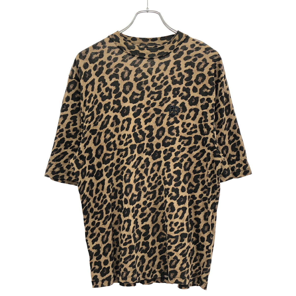ANINE BING アニン ビン 25SS レオパードTシャツ 25-070-587-0028 ベージュ 【中古】 IT2AMRGVGC90|MODESCAPE 店