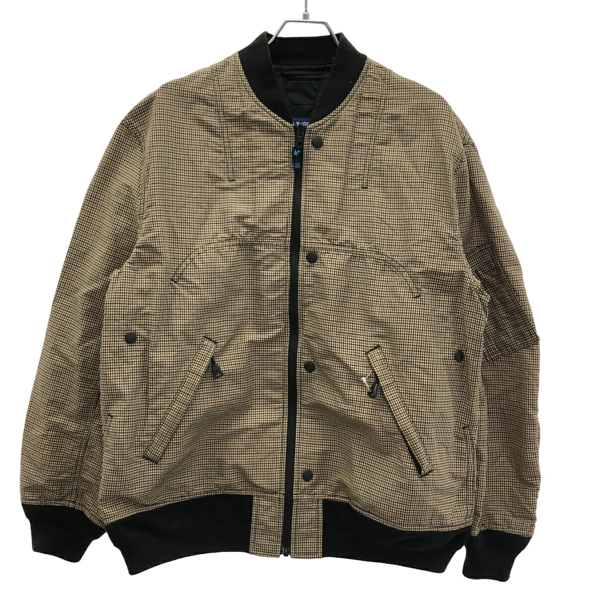 JUNYA WATANABE MAN&times;Karrimor ジュンヤワタナベマン カリマー 22SS ラミーナイロン先染チェックブルゾン WI-J101 ベージュ系 S 【中古】 IT4POPSNSK7S｜MODESCAPE 店