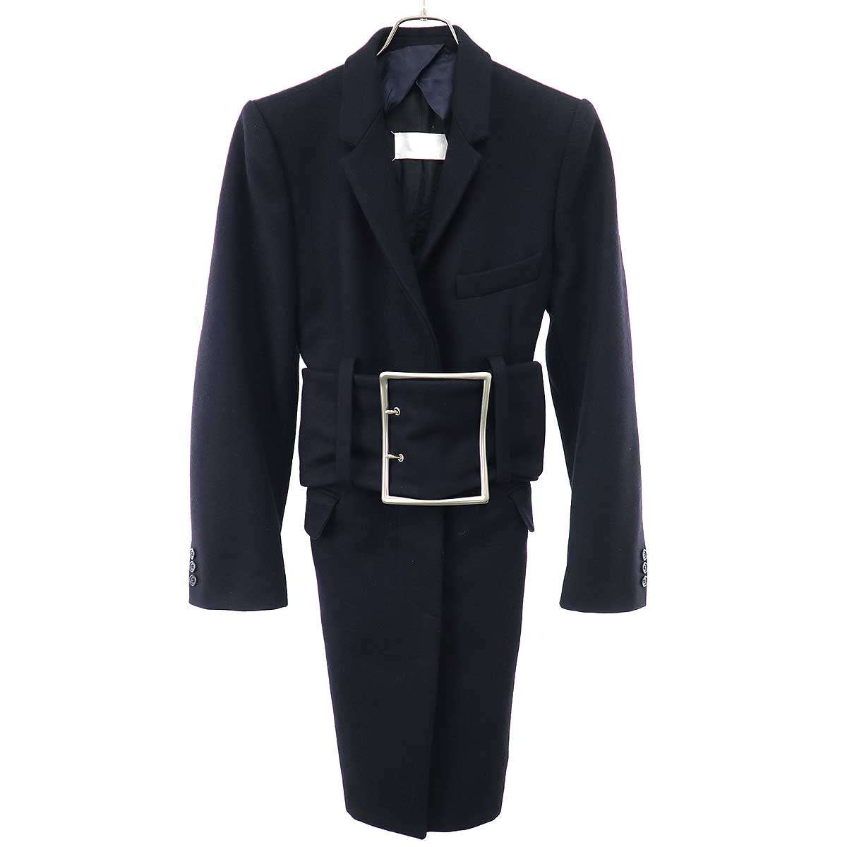 Maison Martin Margiela メゾン マルタン マルジェラ 1996AW Oversized Belt Coat オーベーサイズベルテッド メルトンコート ネイビー 44 【中古】 IT17DTMOSCGG｜MODESCAPE 店
