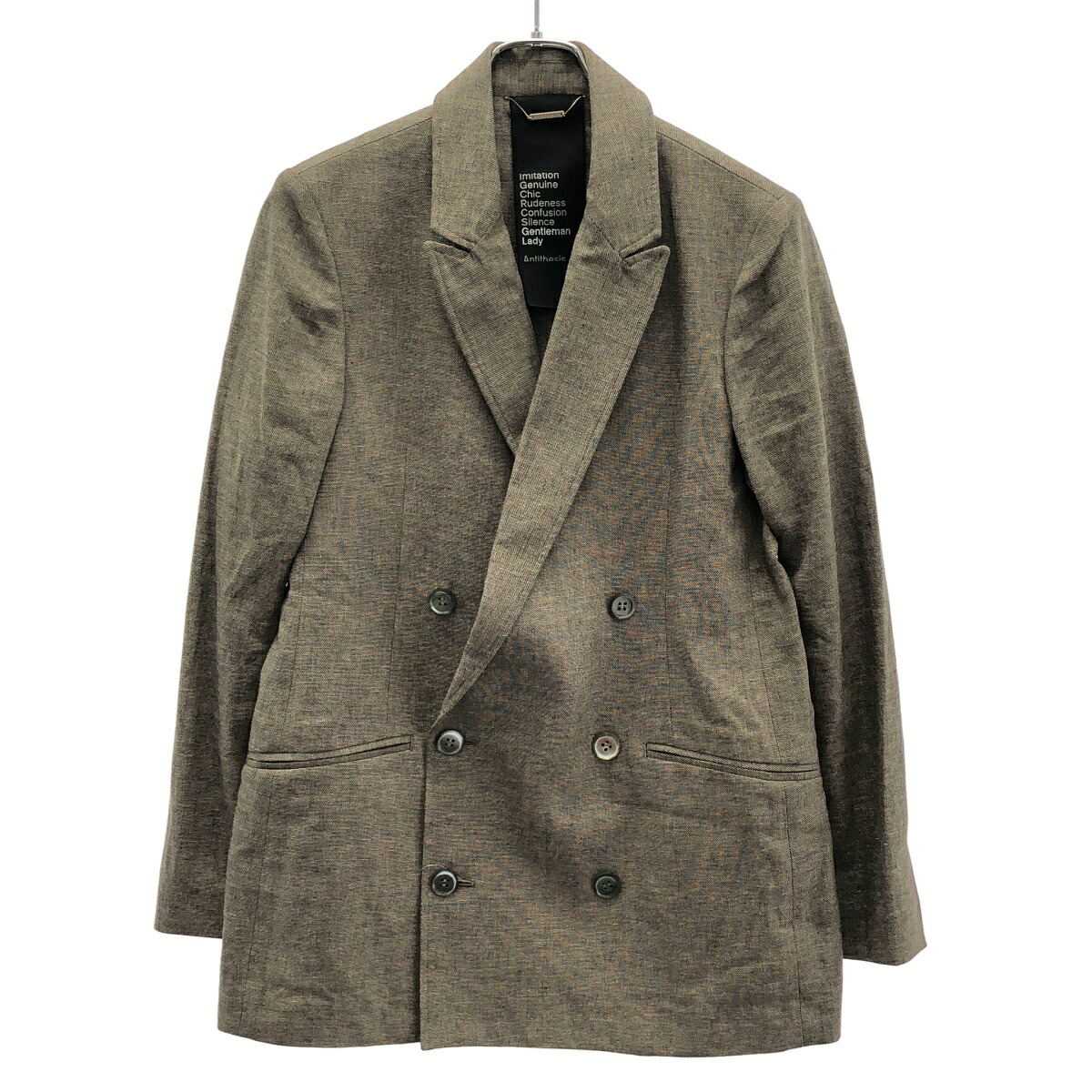 CHAOS 騒々しい混乱 コットンリネンダブルジャケット CH207119ER グレージュ系 F 【中古】 IT6751CNDURM