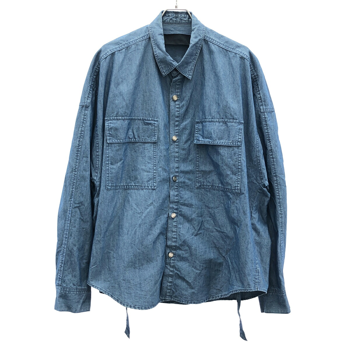 JUUN.J ジュンジー ベルテッドデニムシャツ 916939 インディゴブルー 46 【中古】 ITU94XQ9QM0S｜MODESCAPE 店