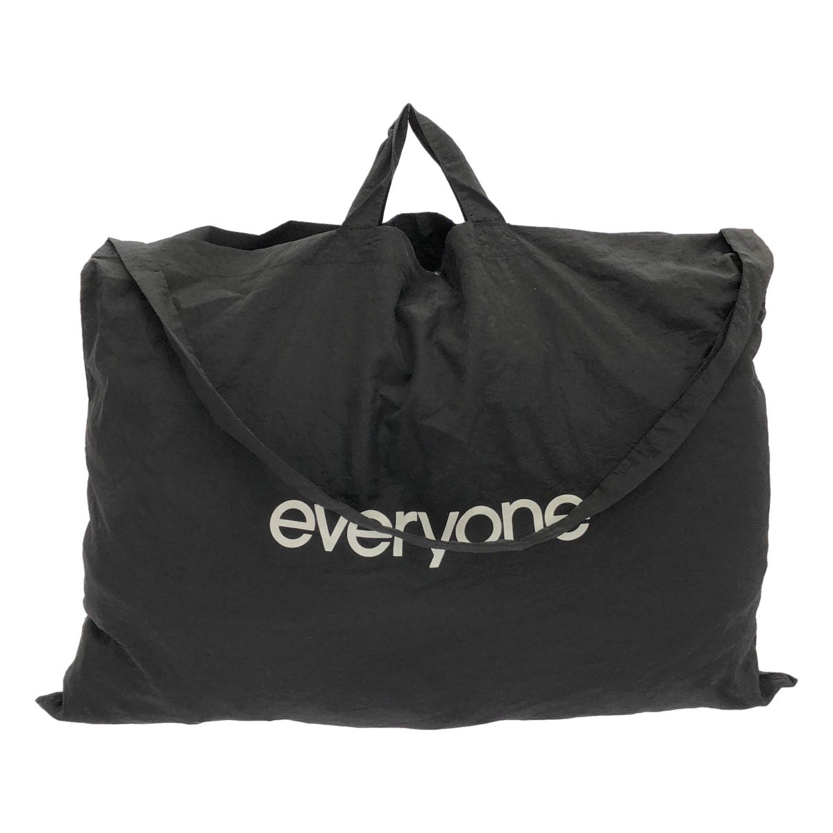 everyone エブリワン nylon big shoulder bag black ナイロンロゴショルダーバッグ ブラック 【中古】 ITYY9CEJ338O|MODESCAPE 店