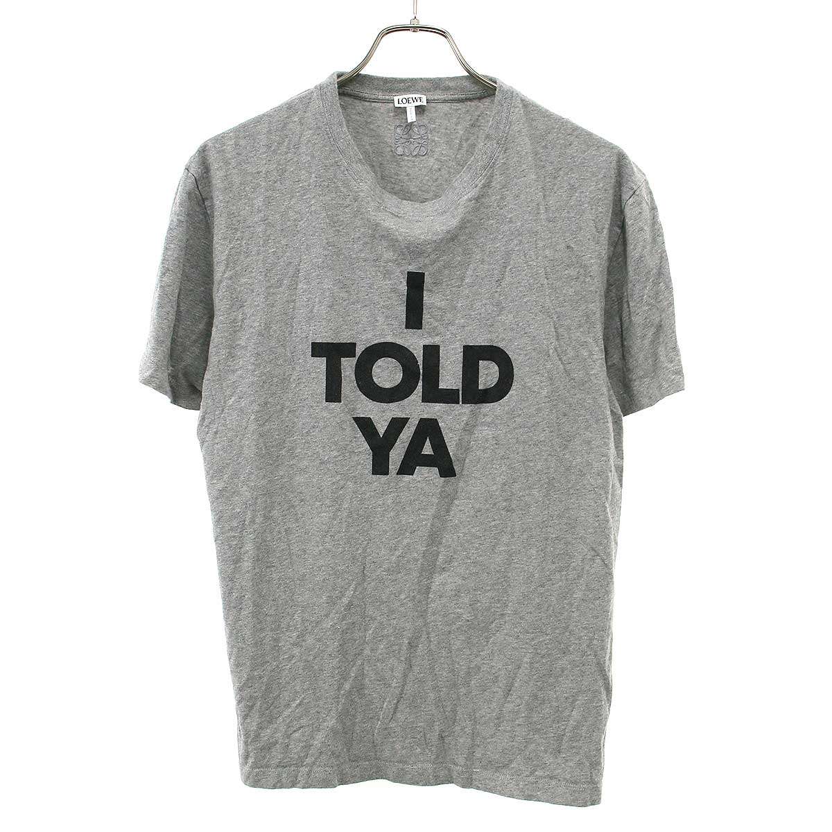 LOEWE ロエベ 24SS I TOLD YA プリントTシャツ H526Y22XB7 グレー XS 【中古】 IT077D075TXW|MODESCAPE 店