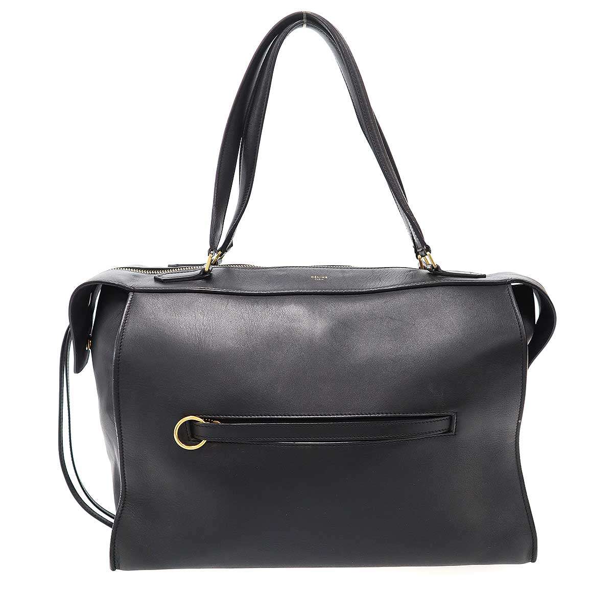 CELINE by Phoebe Philo セリーヌ フィービーファイロ リングバッグ ミディアム ブラック 【中古】 ITLI9VDO3LLQ｜MODESCAPE 店