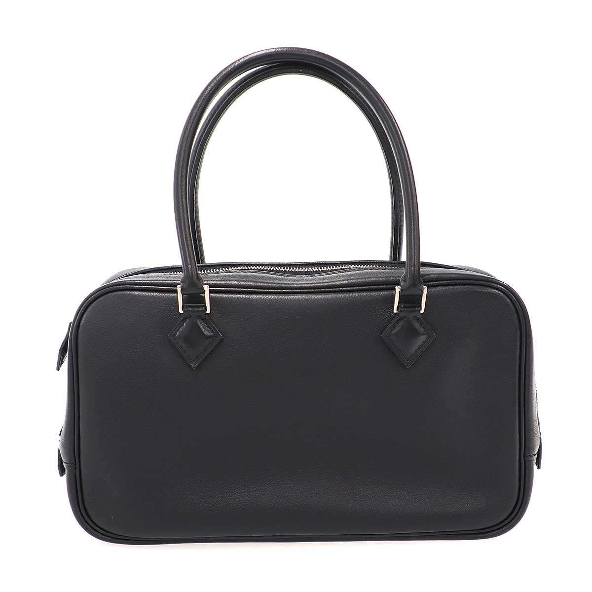 HERMES エルメス 2012 Plume Mini Elan ミニプリュム エラン レザーハンドバッグ ブラック 【中古】 IT4MICMBZ6SH|MODESCAPE 店