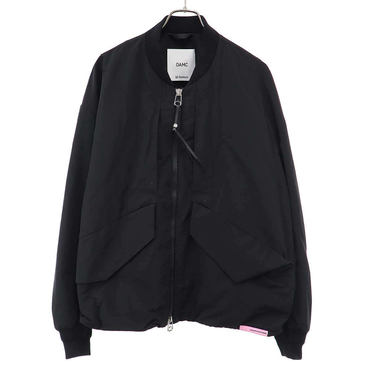 OAMC×Goldwin オーエーエムシー ゴールドウイン 25SS Flight Jacket ロゴエンブロイダリー フライトジャケット GL15704MC ブラック 4 【中古】 IT98ZQZRTB7P|MODESCAPE 店