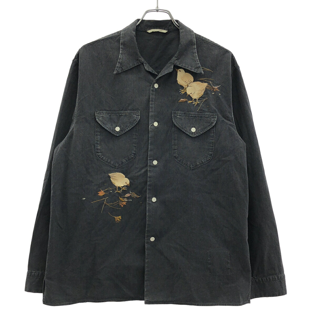 OLD JOE オールドジョー 26SS SWALLOW COLLAR SPORTS SHIRTS Long-sleeve スワローエンブロイダリースポーツシャツ 261OJ-SH01 ブラック 16 1/2 【中古】 ITUHJIKRUG8O|MODESCAPE 店
