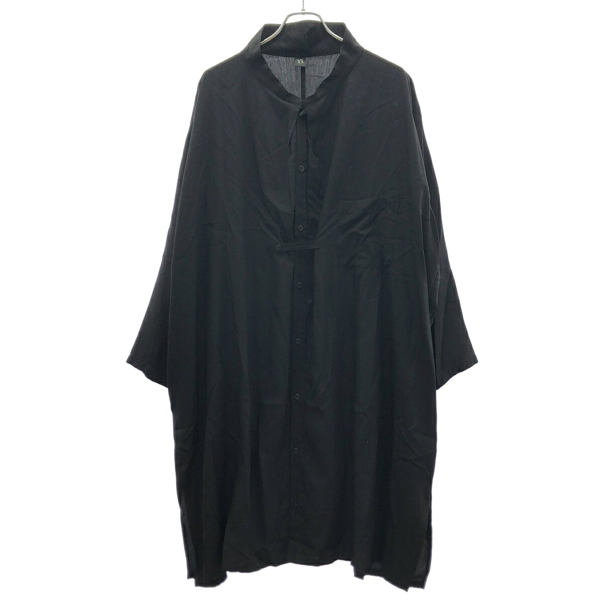 Y\'s Yohji Yamamoto ワイズ ヨウジヤマモト 20SS テンセルワイドシャツワンピース YN-D18-200 ブラック 1 【中古】 ITBD0TYDGMV0|MODESCAPE 店