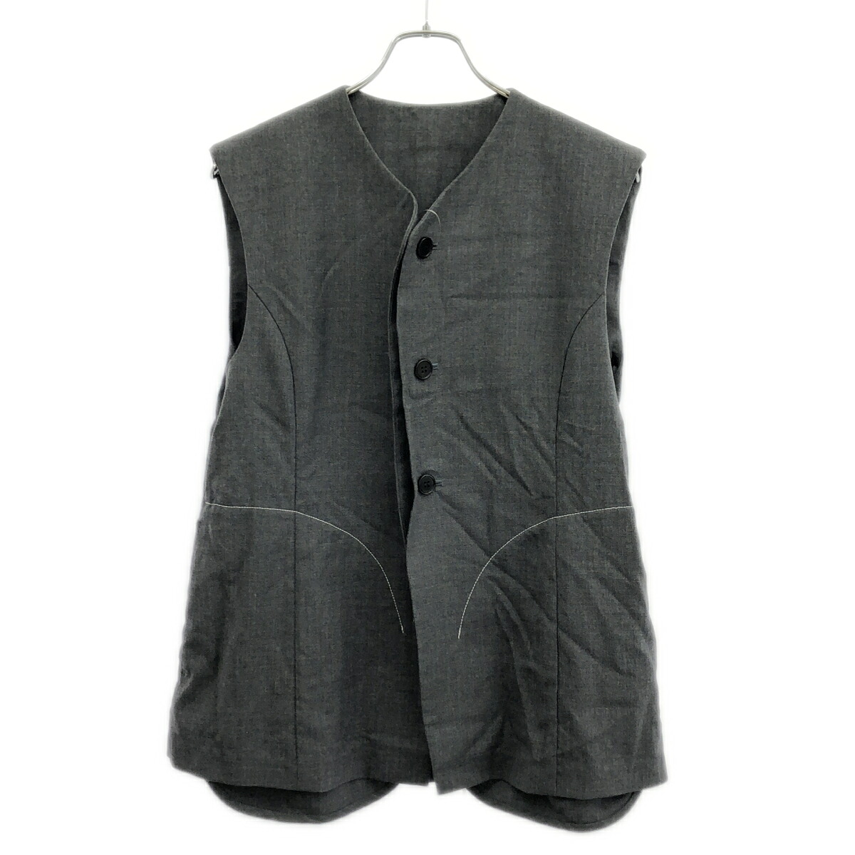 KAYLE ケイル WOOL REVERSIBLE PIPING VEST リバーシブルベスト K-1201 グレー 1 【中古】 ITNZBMN3D7CG|MODESCAPE 店