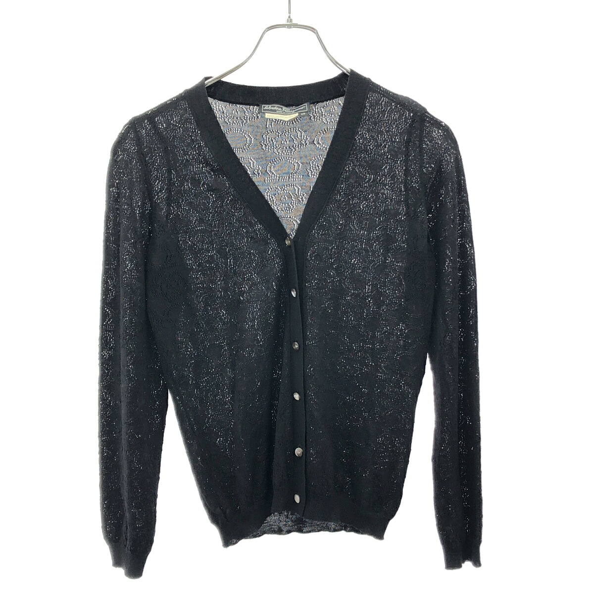 Salvatore Ferragamo サルバトーレ フェラガモ ガンチーニモノグラムアンサンブルニットカーディガン ブラック XS 【中古】 ITHJ2DAYF8W2｜MODESCAPE 店