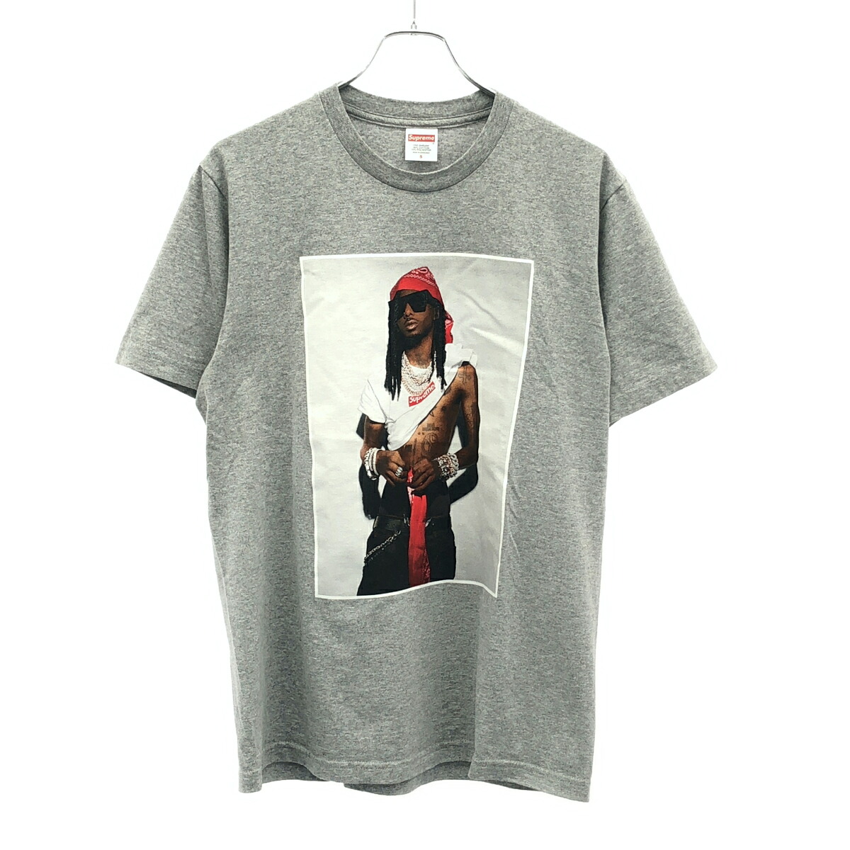 Supreme シュプリーム 25AW Playboi Carti プリントTシャツ グレー S 【中古】 ITXGOOGFCNES｜MODESCAPE 店