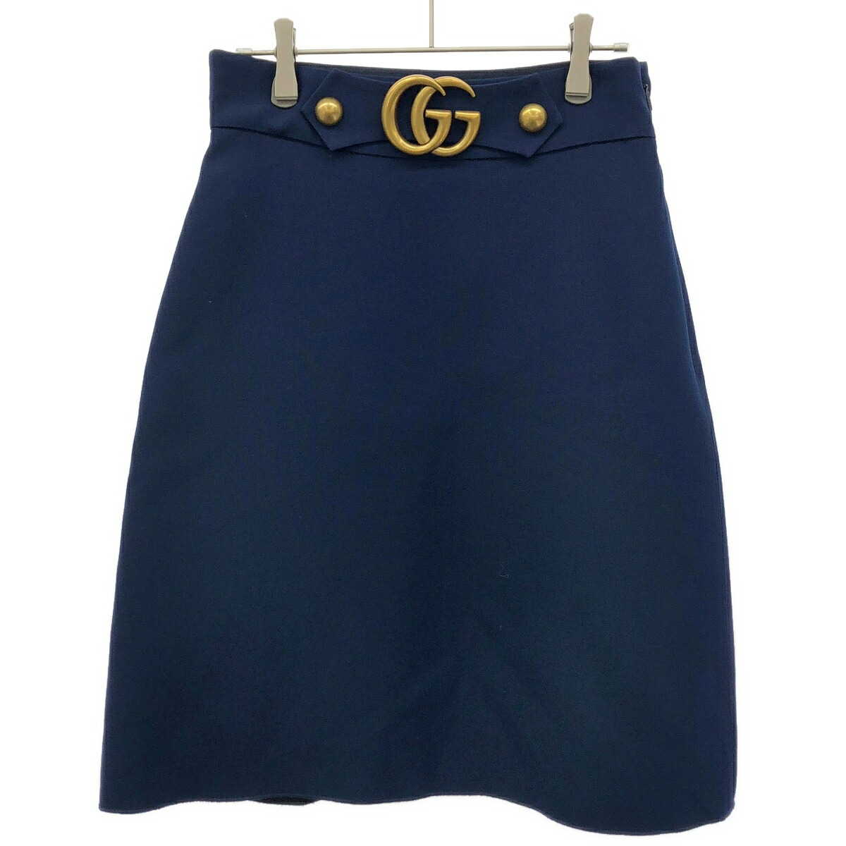 GUCCI グッチ GGマーモントウールシルクスカート 430572 ブルー 40 【中古】 ITZRUWYA2MH5｜MODESCAPE 店