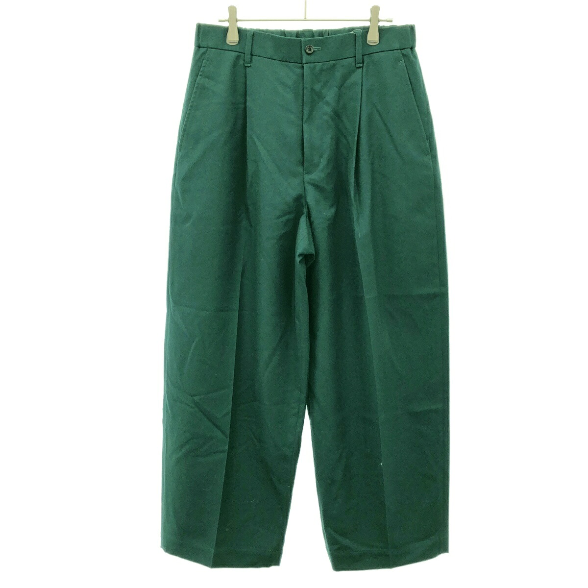 Graphpaper グラフペーパー 23AW Hard Flannel Wide Tapered Trousers パンツ GM233-40084 グリーン 1 【中古】 ITL07NLNDPWF|MODESCAPE 店