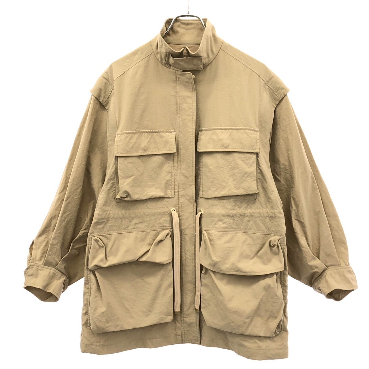 Curensology カレンソロジー ミリタリー2WAYブルゾン ジャケット CL507002ER-00 ベージュ F 【中古】 ITPSR3JTXB2U｜MODESCAPE 店