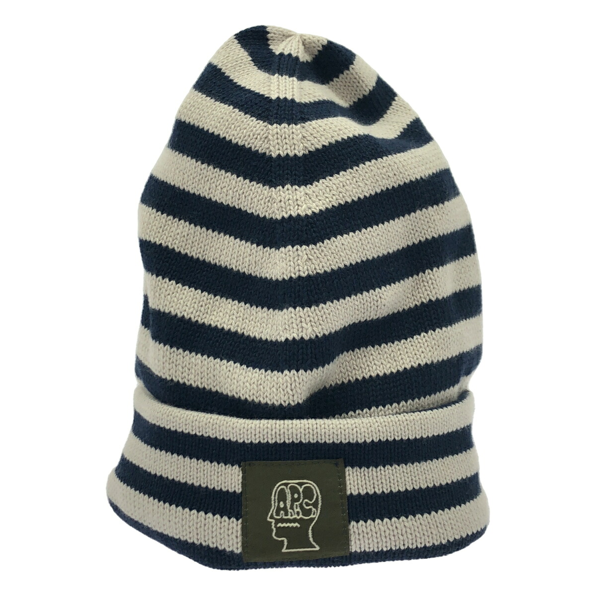 A.P.C&times;Brain Dead アーペーセー&times;ブレインデッド ボーダーニットビーニー 24265-1-09460 ネイビー 【中古】 ITK38GI7D9IO｜MODESCAPE 店
