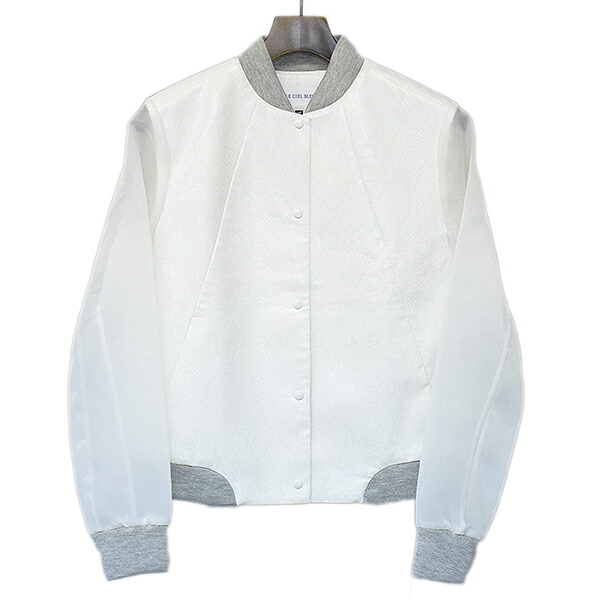 楽天市場 Le Ciel Bleuルシェルブルー 16ss White Python Blouson 切替フェイクレザーブルゾン ホワイト 40 中古 Modescape 楽天市場店