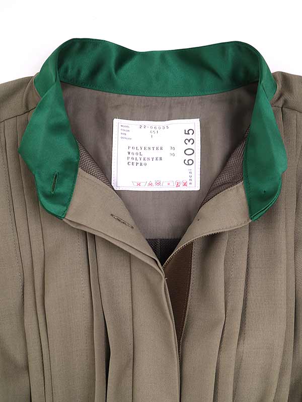 最も優遇 新品、未使用 sacai サカイ 22SS Suiting Mix Dress プリーツ