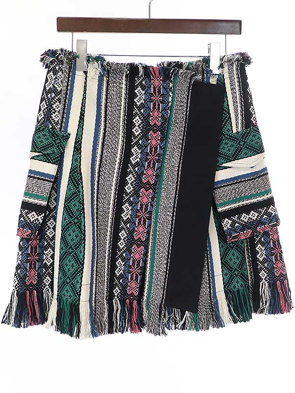 非常に高い品質 sacai サカイ 22SS Rug Jacquard Knit Skirt ラグ